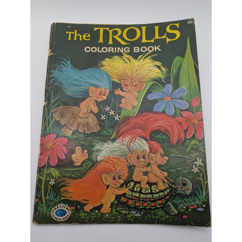 The Trolls Coloring‎ Book Treasure Books 1965 Vtg Childrens Activity Collectible